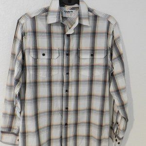 Wrangler Jeans Company Plaid Shirt Button Up Mens Size S Long Sleeve